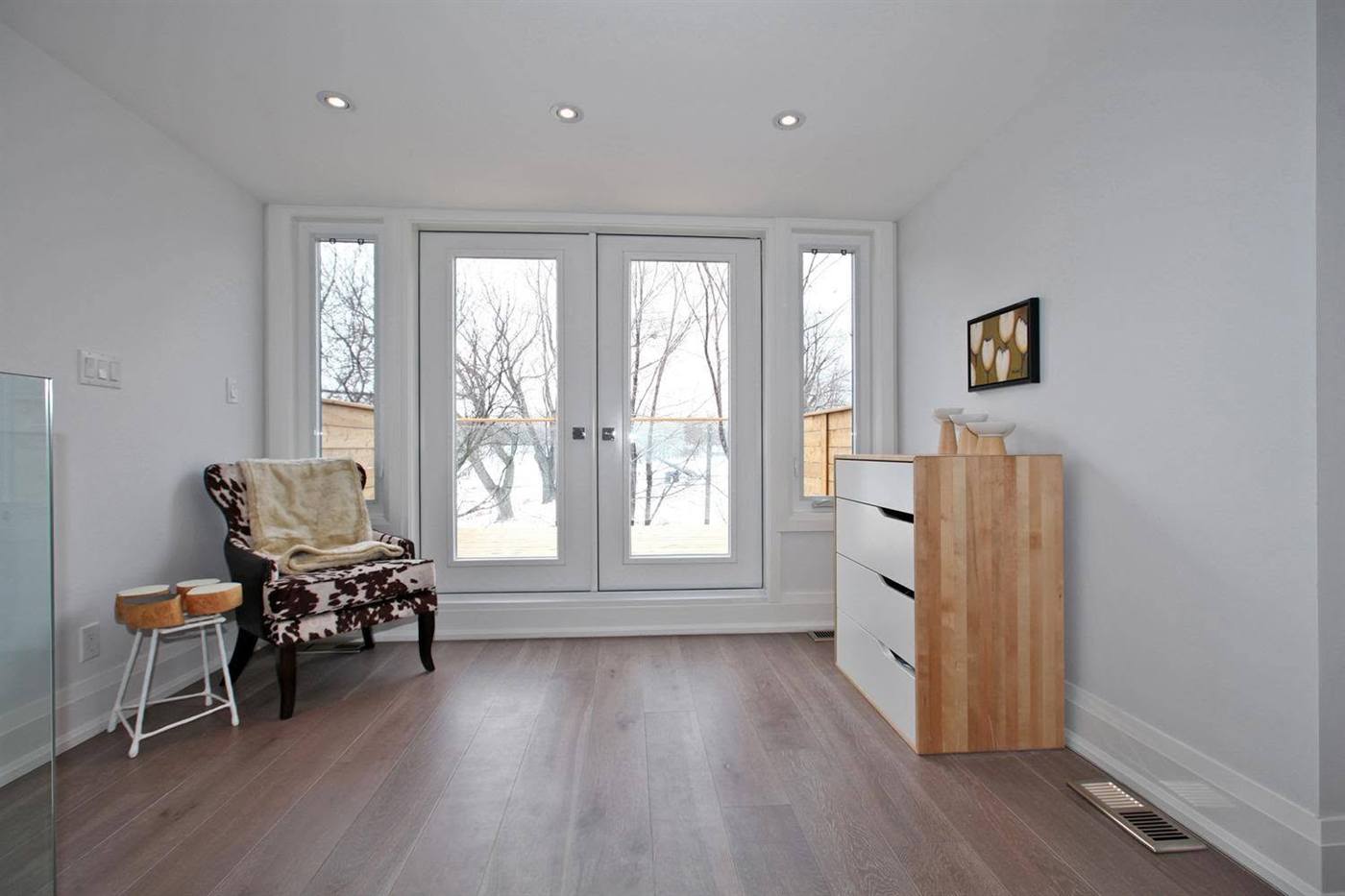 Entry with French doors